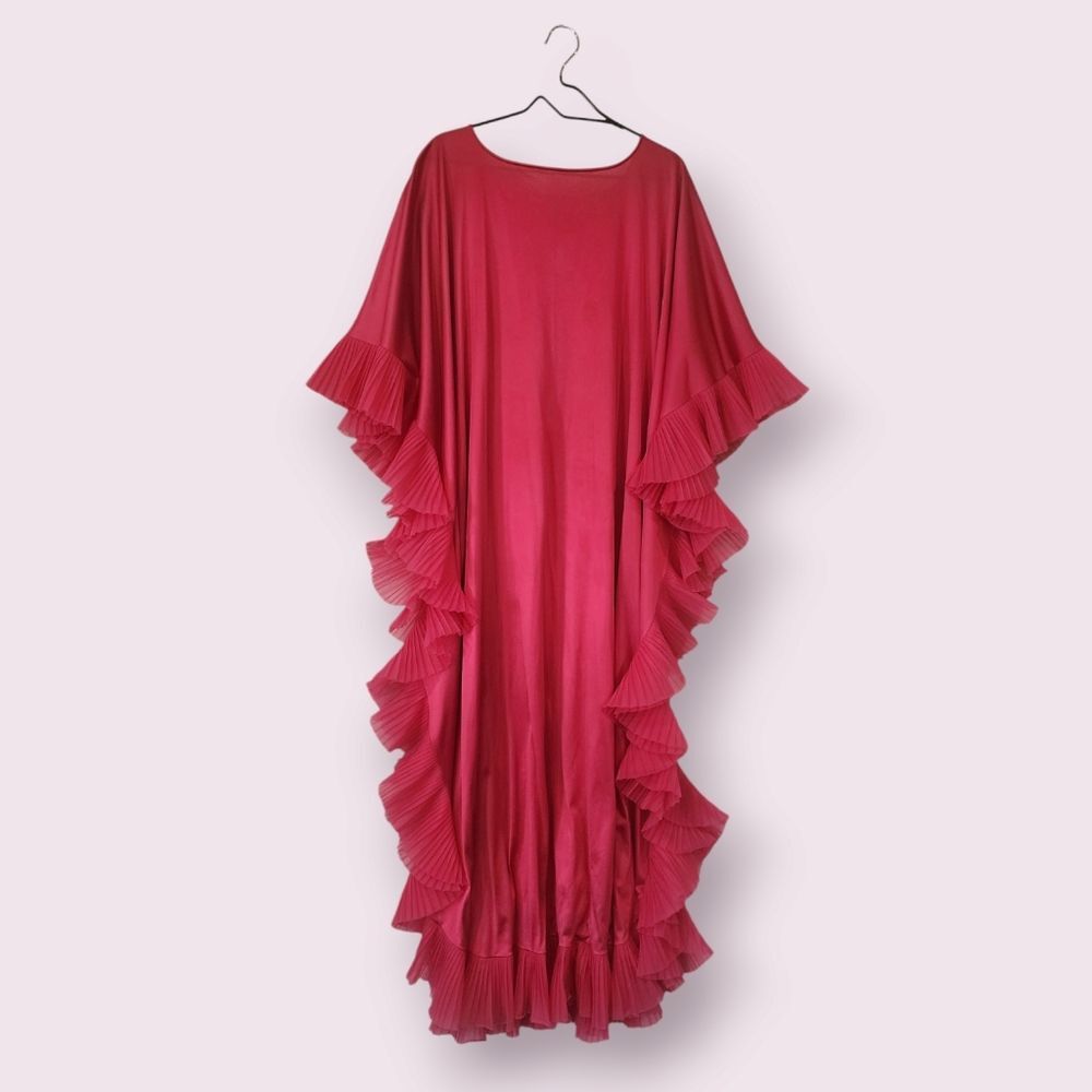 Vintage Pink Ruffled Chemise